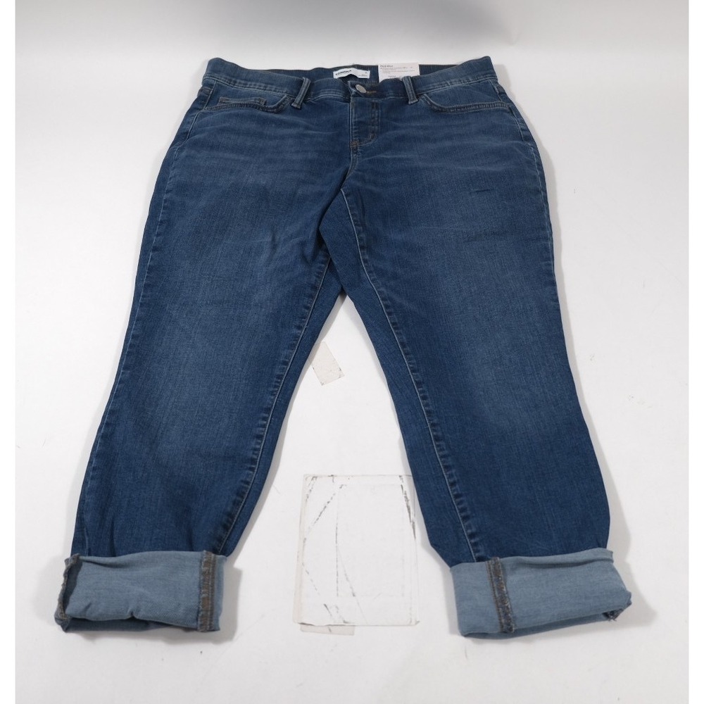 Sonoma Jeans Womens 12 Blue Mid Rise Skinny Pull On Medium Dark Wash Denim Pants